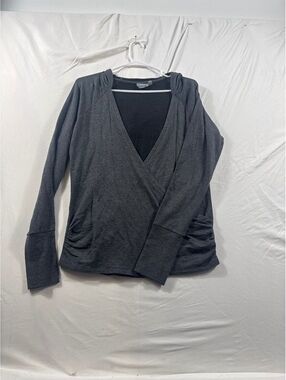 Athleta Women's Gray Modal Spandex Long Sleeve Hoodie Size S
